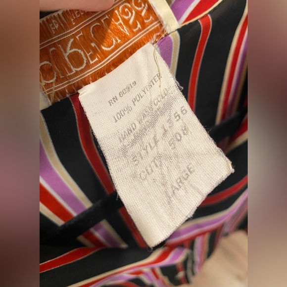 Vintage Pure Class by Francine Browner Multicolor Vertical Stripe Blouse Top - Picture 4 of 7